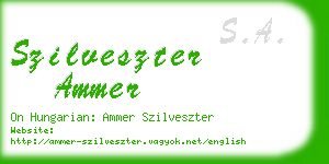 szilveszter ammer business card